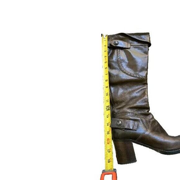 Alberto Fermani Knee High Boots Full Zip Brown Leather Size US 7 Italy 👀 - Picture 15 of 15
